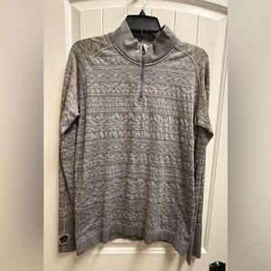 Lululemon Restless Quarter Zip Pullover Tags removed. Measurements provided.